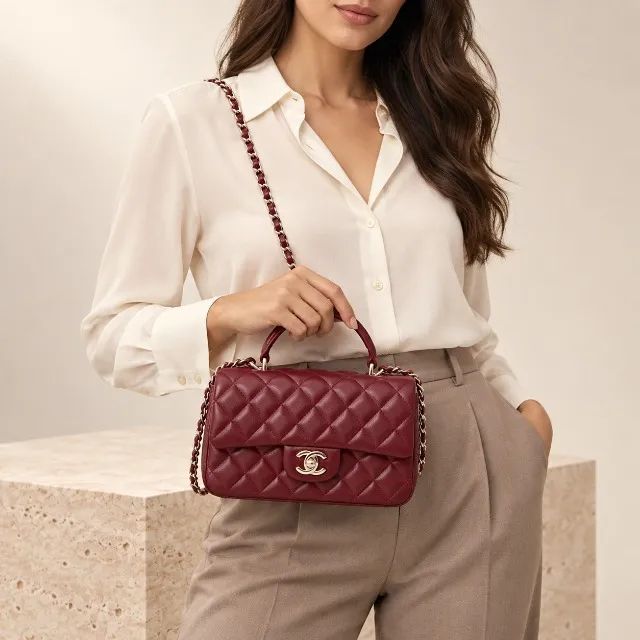 Bolsa em couro Chanel  - Foto 4