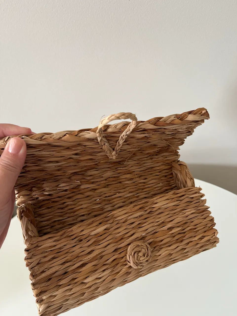 Bolsa carteira de palha - Foto 3