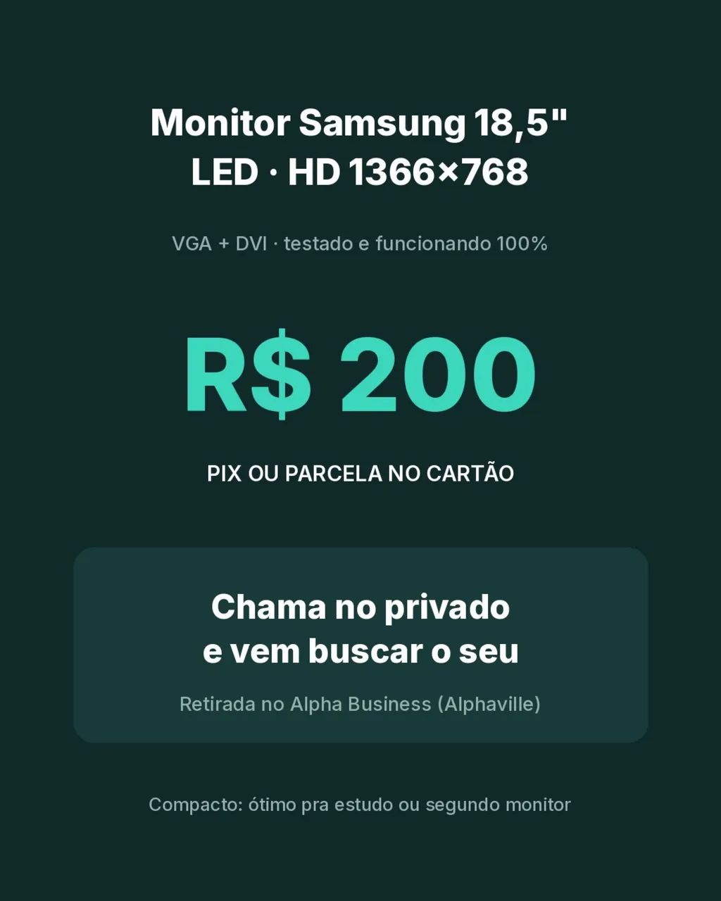 Monitor LED Samsung 18,5 polegadas HD - Foto 4