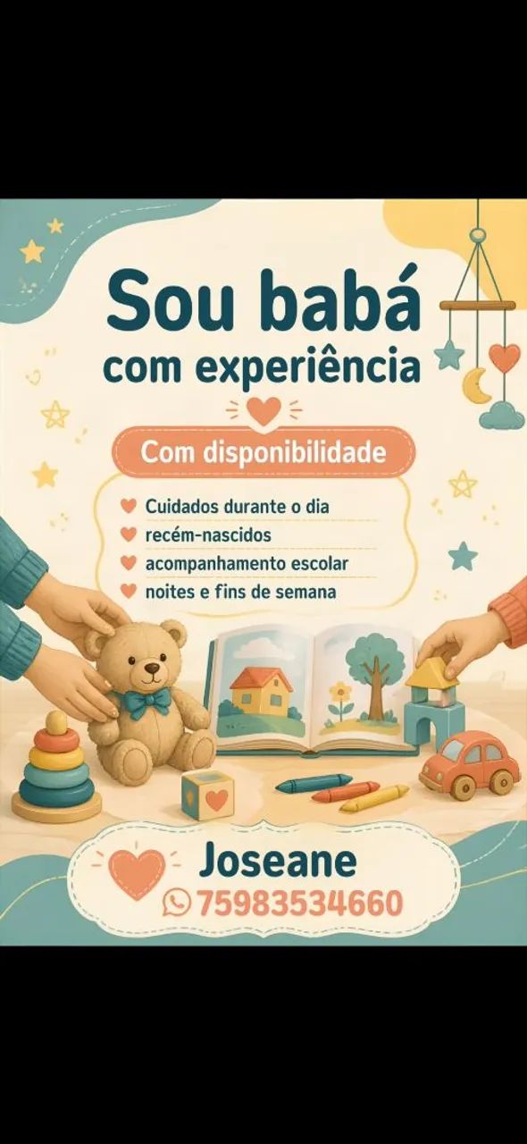 Sou babá com experiência 