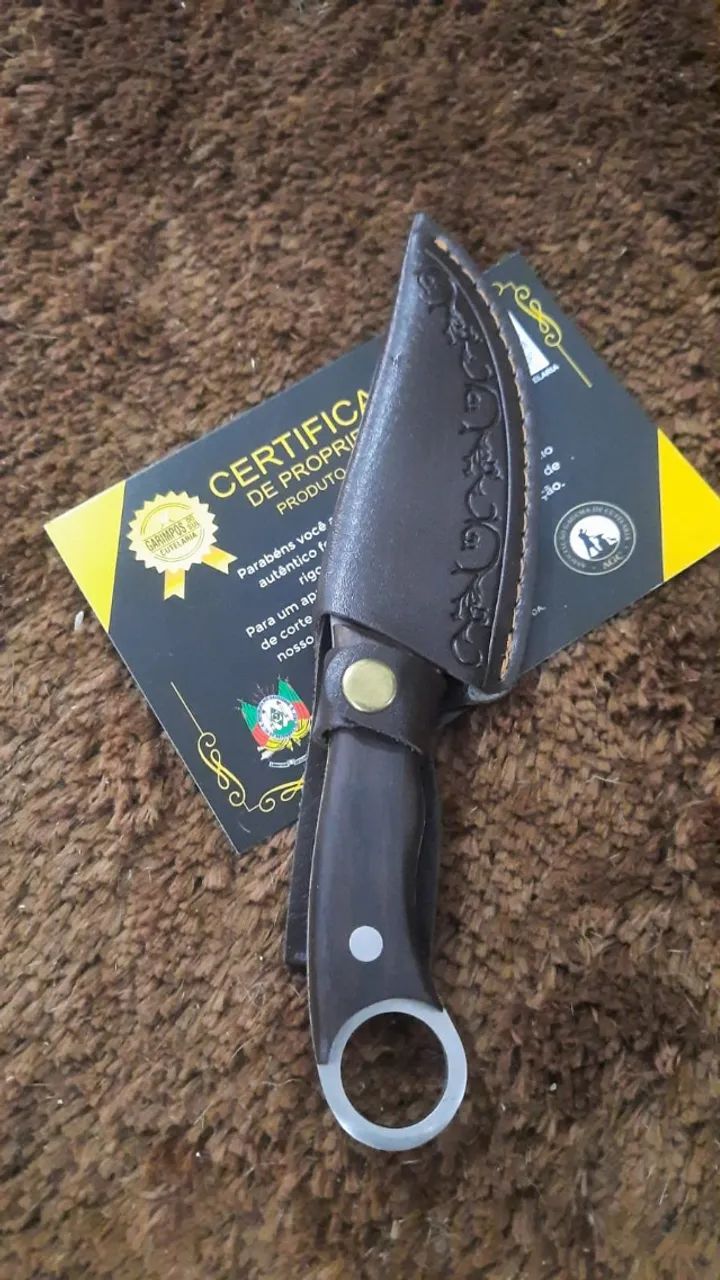 Faca artesanal tipo EDC em aço inox 420 - Foto 4