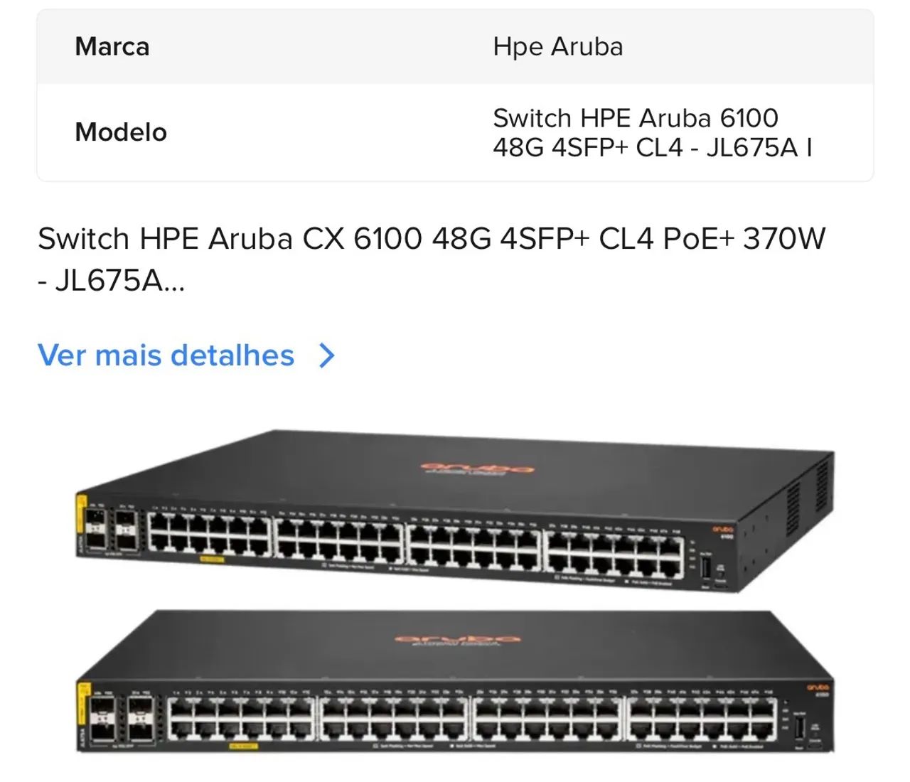 Vende-se 2 switches HPE Aruba - Foto 2