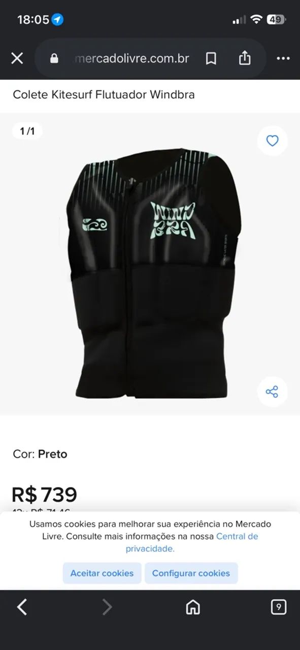 Colete Kitesurf Flutuador Windbra - Foto 4