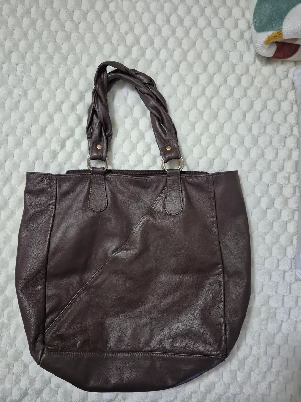 Bolsa grande em couro Via Mia