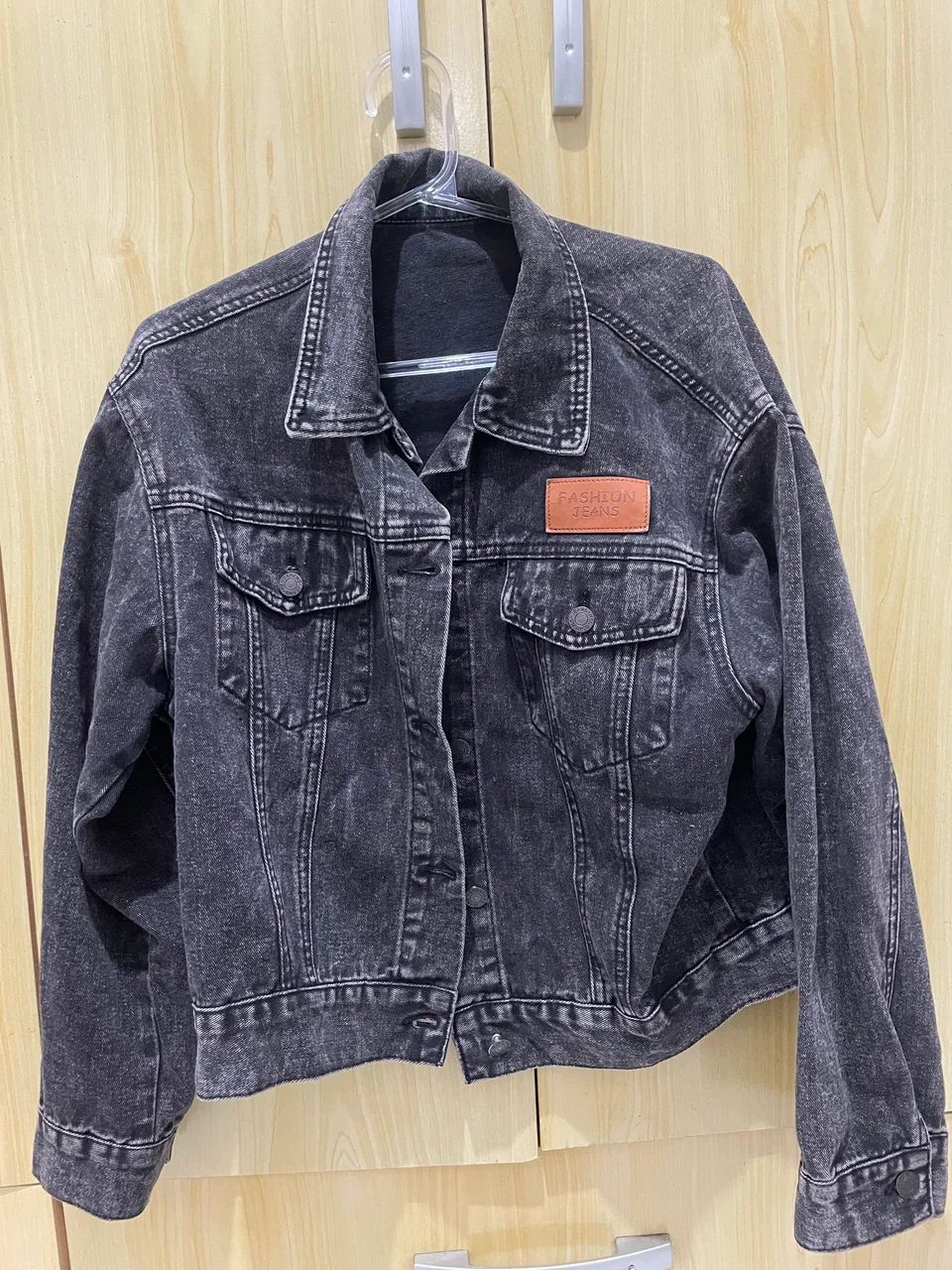 Camisa jeans feminina preta  - Foto 4
