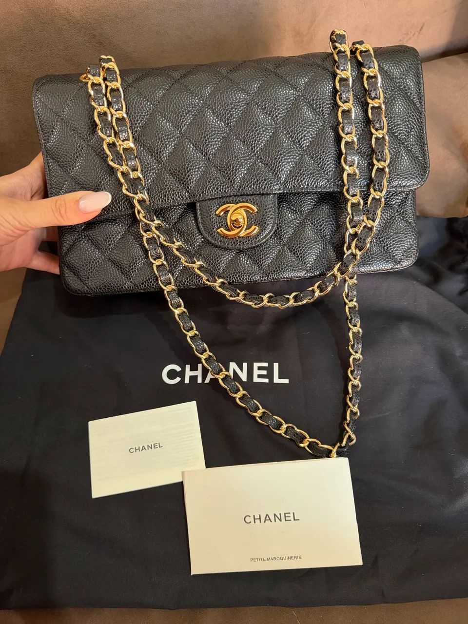 Bolsa Chanel jumbo flap preta nova