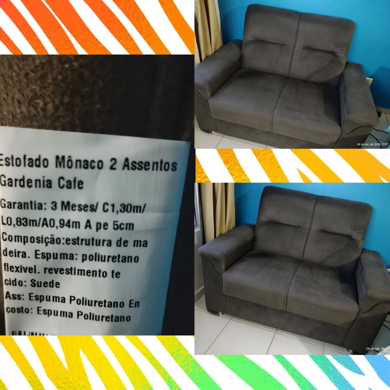 Sofá 2 lugares 