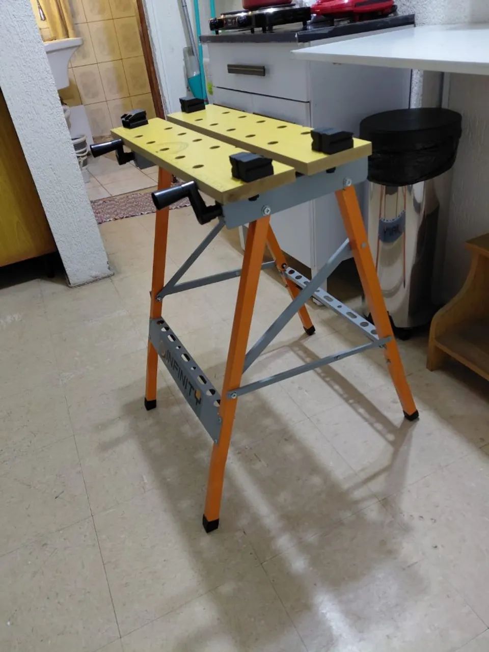 Bancada de trabalho multiuso dobrável portátil - Foto 4