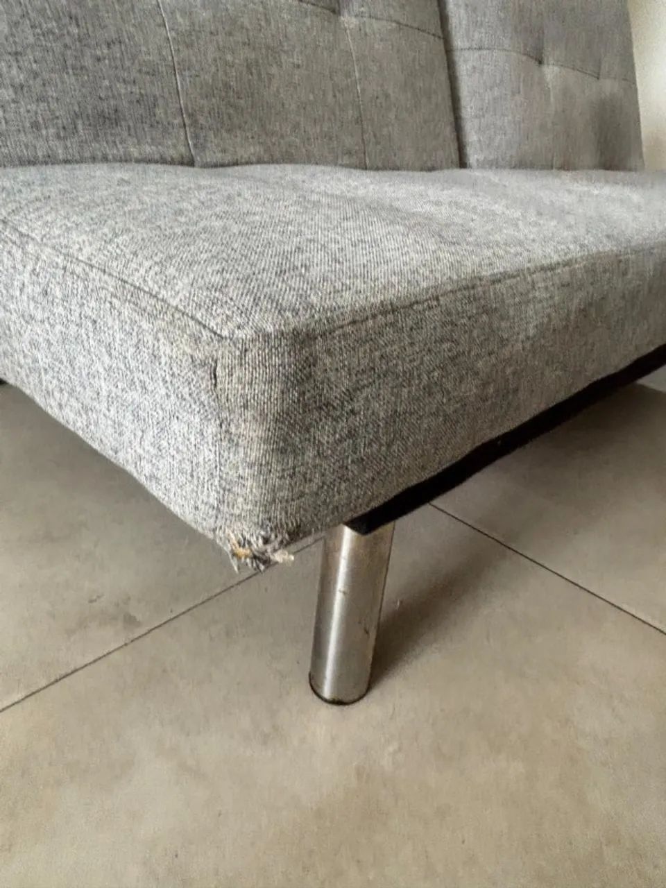 Sofá-cama 3 lugares - Cinza - Foto 3
