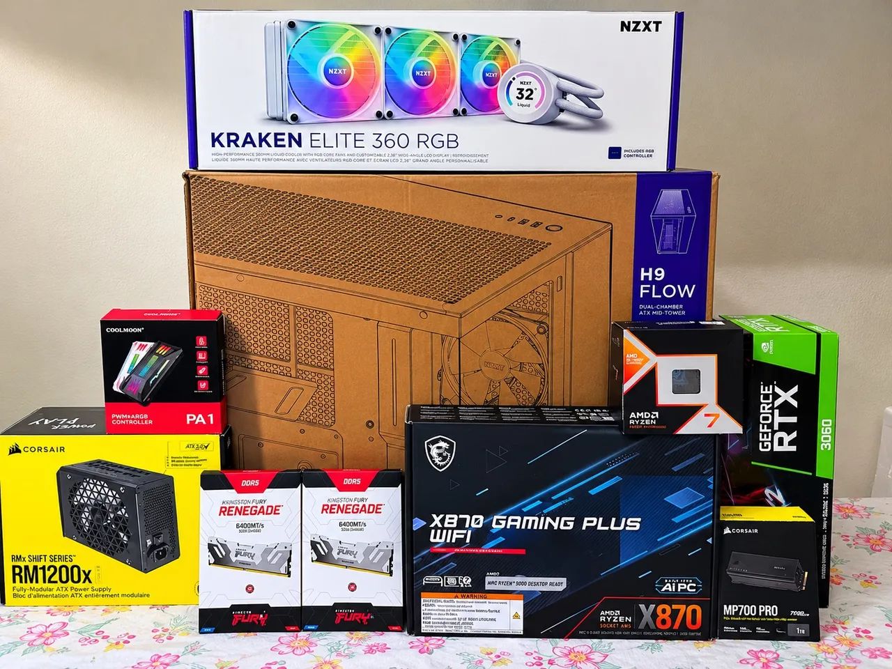 PC GAMER HIGH-END AMD Ryzen 7 9800X3D NOVO - TUDO NOVO E COM CAIXA DE TUDO - Foto 3