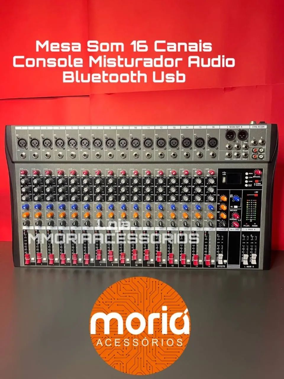 Mesa de Som 16 Canais Profissional Bluetooth  USB Interface Digital - Foto 5