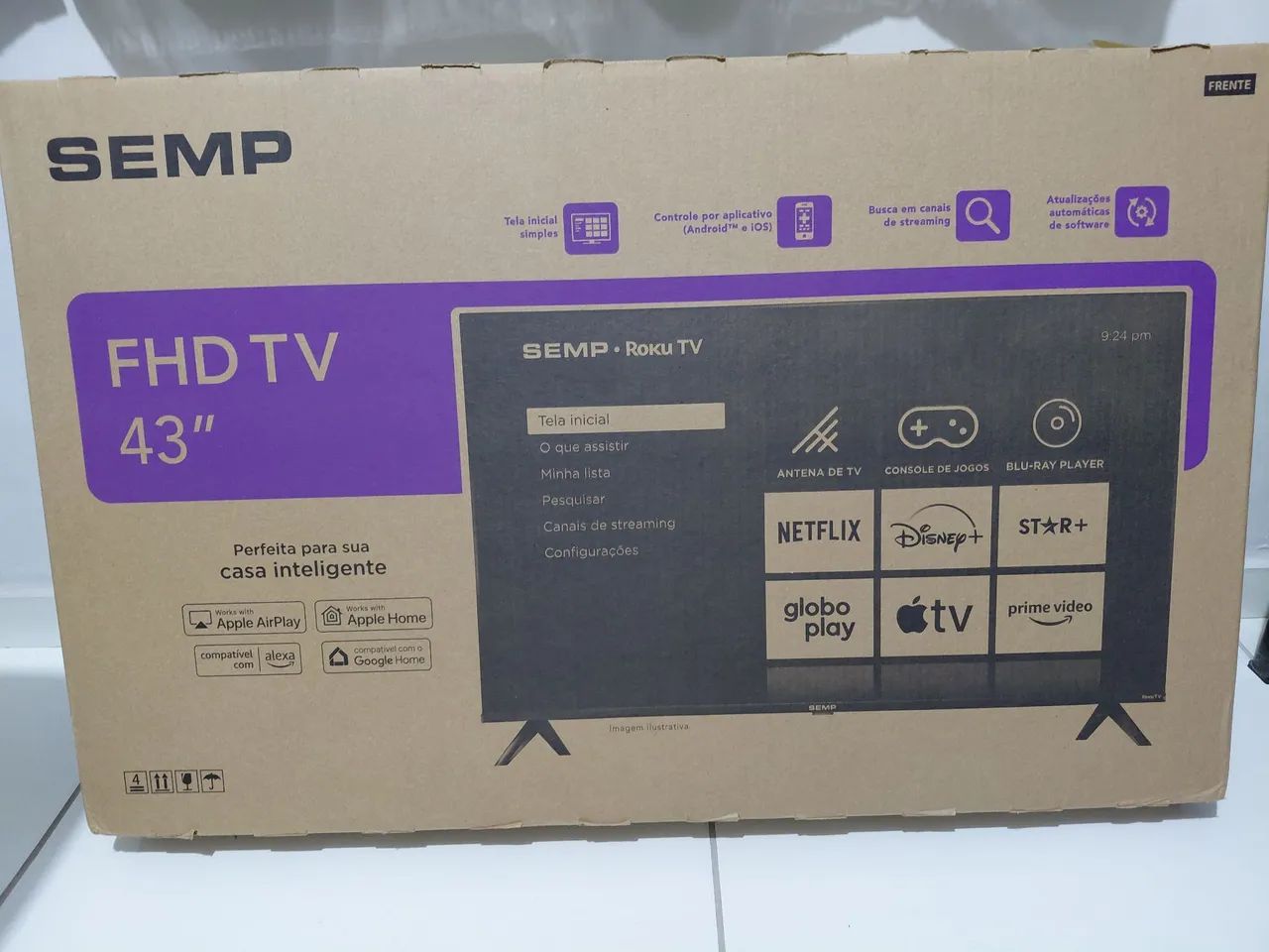 TV 43" FHD NOVA, POUCO USADA - Foto 2