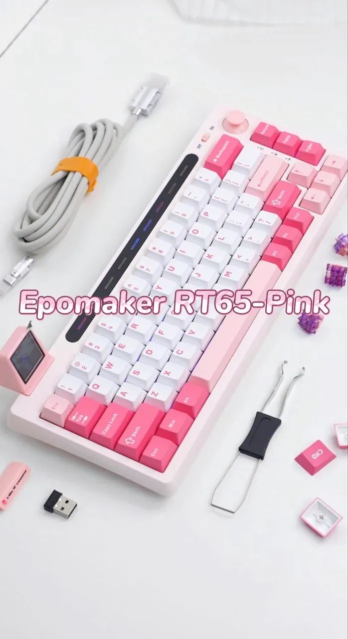 Teclado Epomaker RT65-Pink - Foto 4
