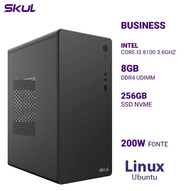 PC Intel Core i3-8100 8gb Ram Ddr4 Ssd 256gb Tela 22