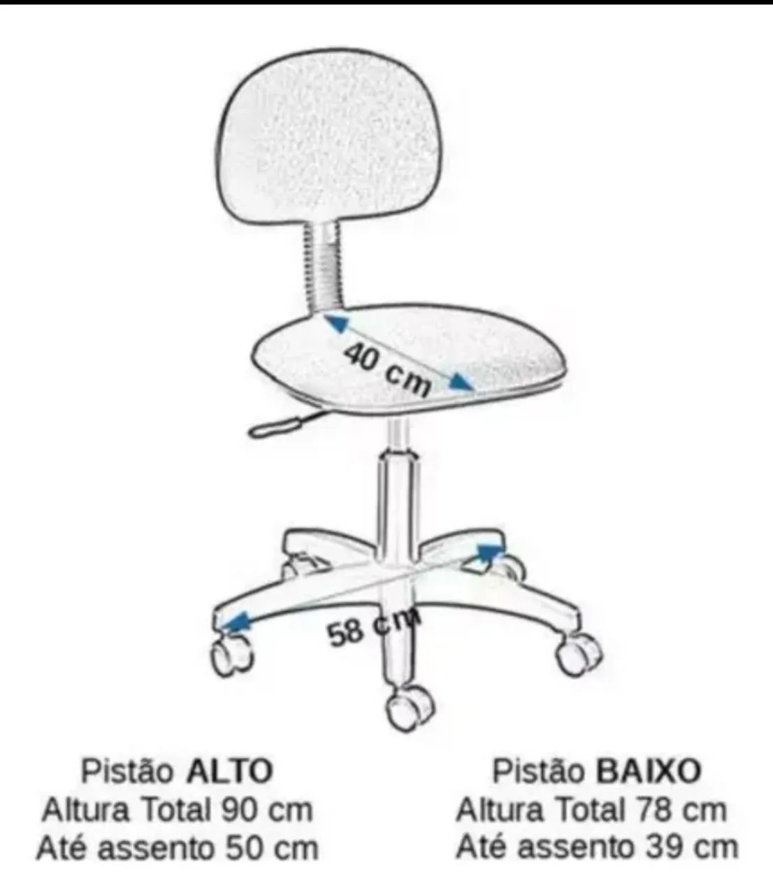 Cadeira de secretaria giratória  - Foto 3