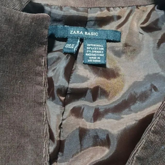 Blazer de Veludo Zara Basic Feminino - Foto 3