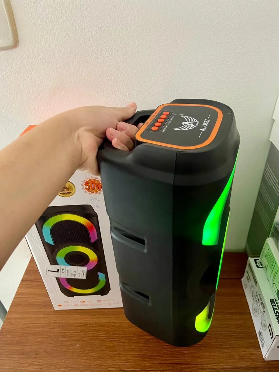 CAIXA DE SOM BLUETOOTH COM LED - Foto 3