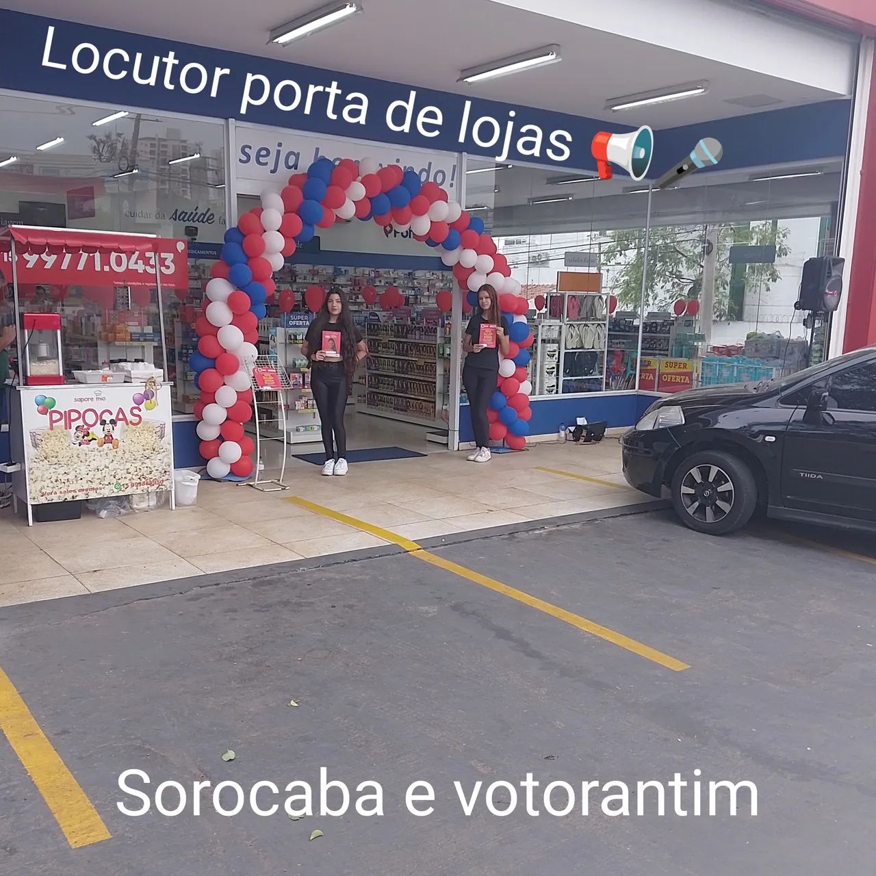 Locutor porta de lojas pra lojas e comércios aqui 