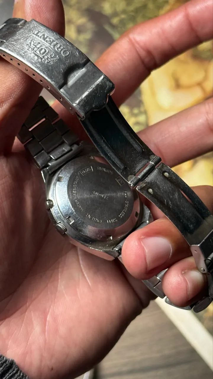 relógio orient 3 estrelas azul vintage automático - Foto 4