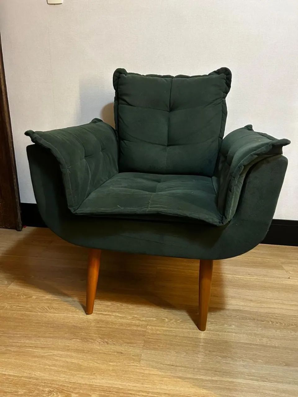 Poltrona em Veludo Verde musgo