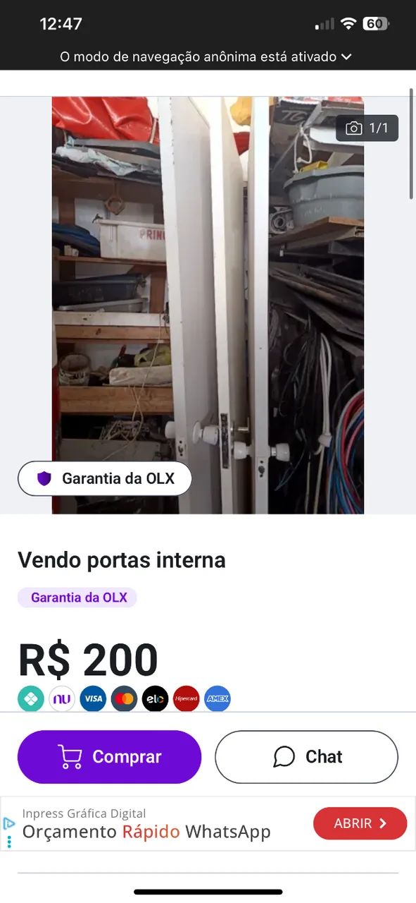 Vendo 4 Portas 2x,82 