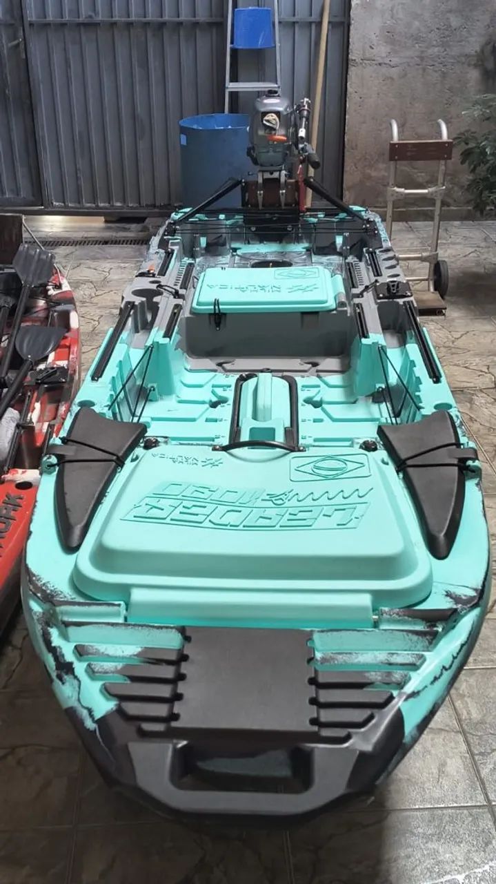 Caiaque leader 1090 com motor hidea 5hp - Foto 2