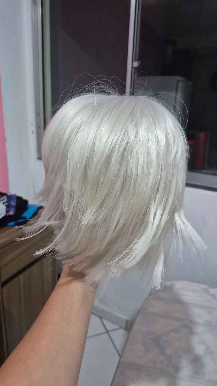 Peruca branca cosplay - Foto 3