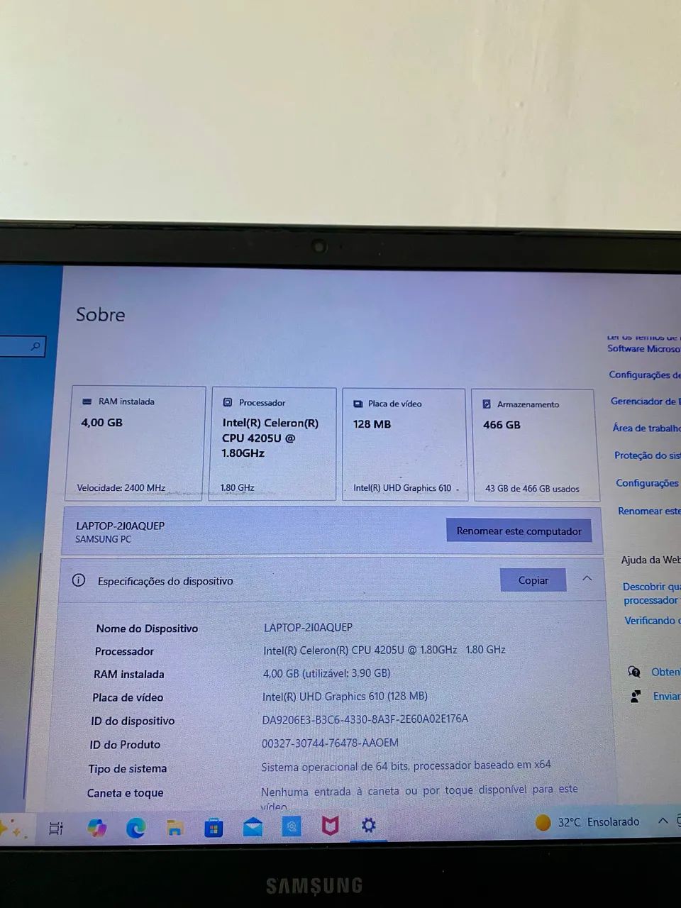 Notebook Samsung Essential E20 - Foto 4