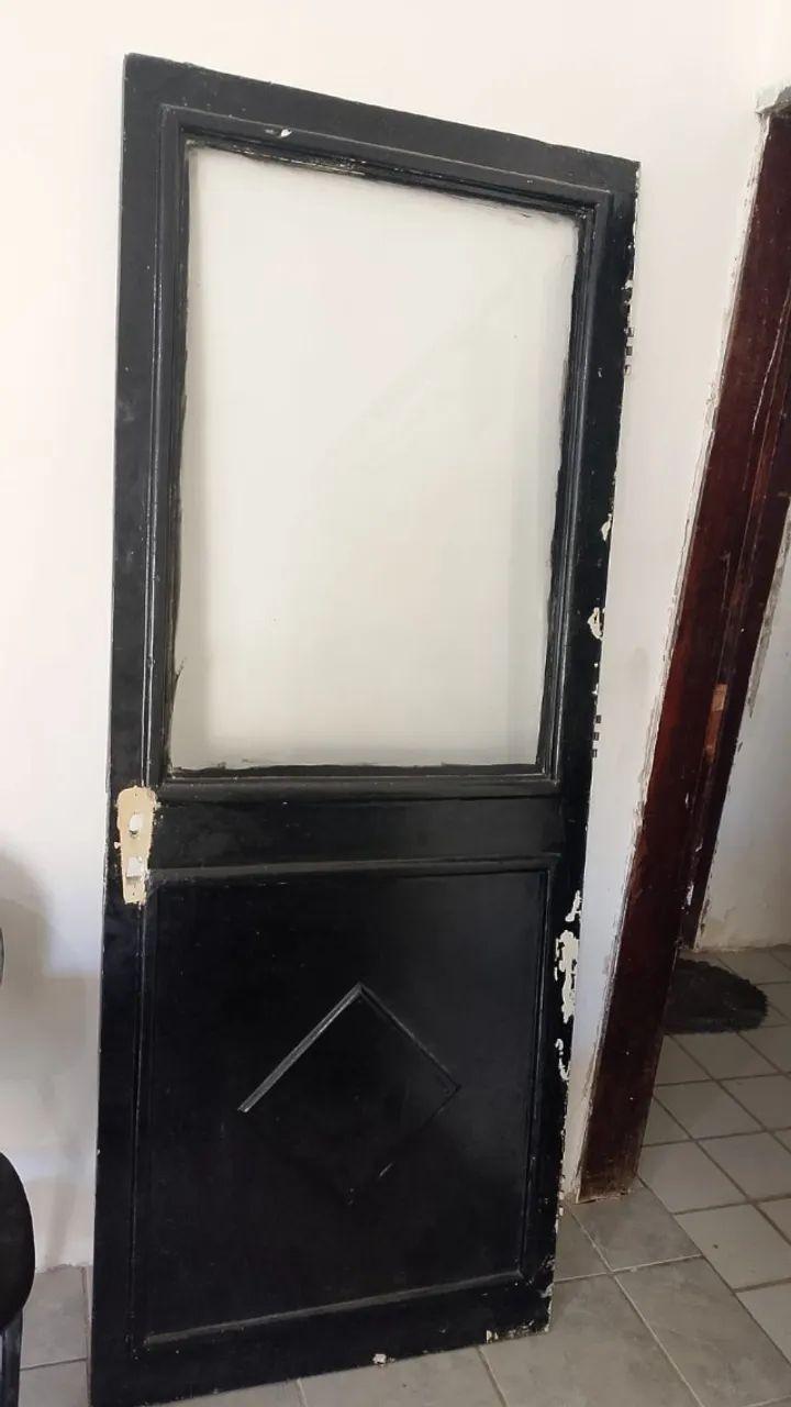 Porta Madeira com Vidro 80x210