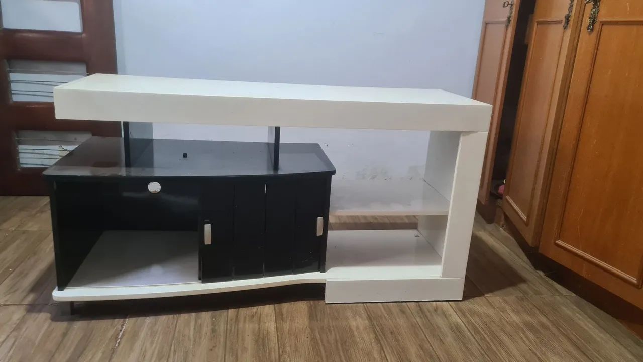 Rack preto e branco TV - Foto 2