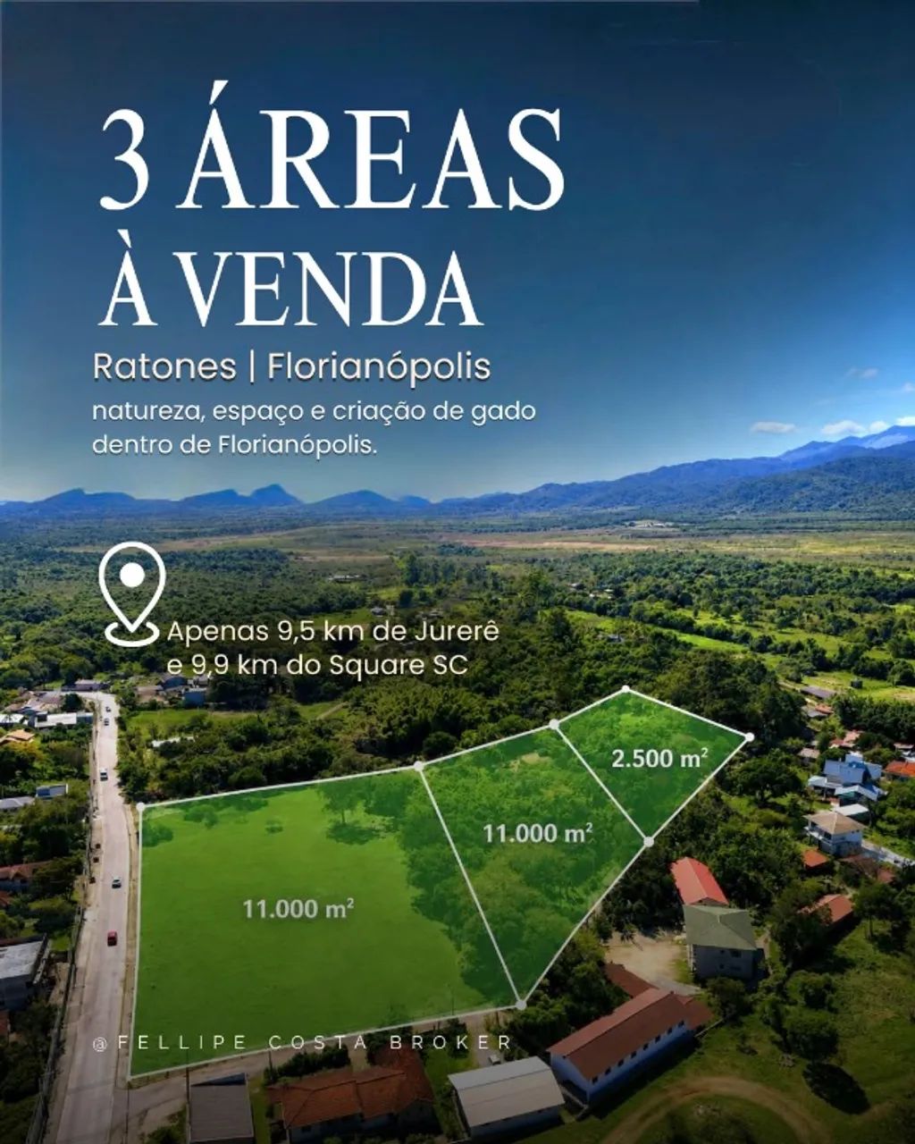 3 TERRENOS À VENDA - VENDA INDIVIDUAL