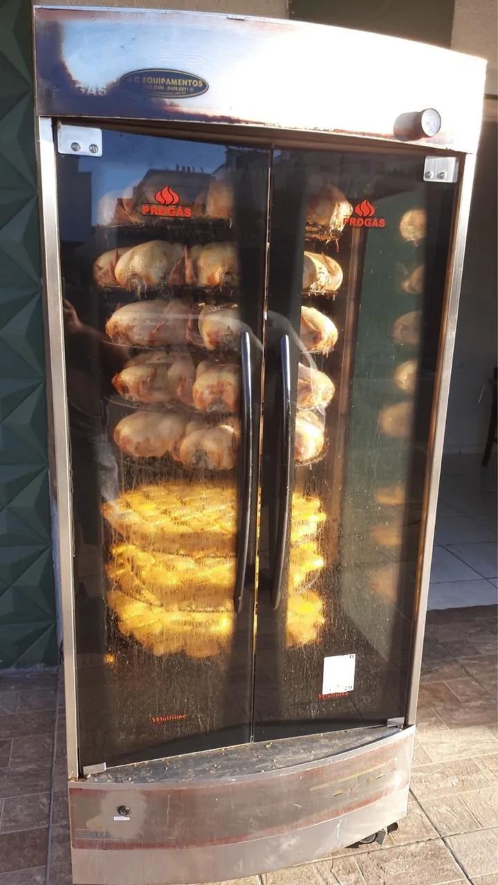 Assadeira de frango de vidro