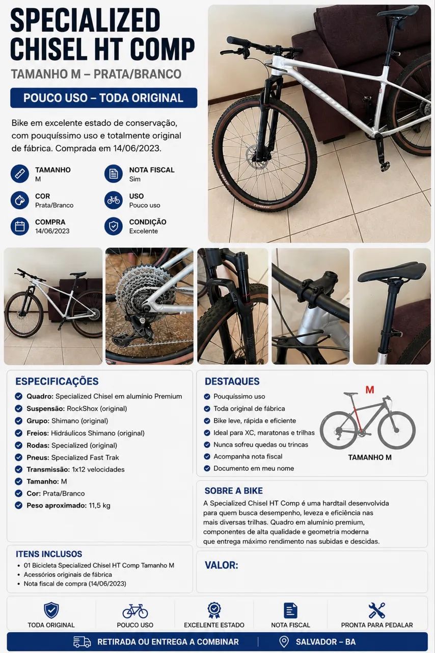 Bike specialized chisel comp M - Foto 2