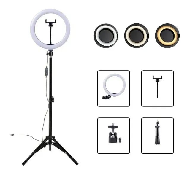 Ring Light  36cm (12Polegadas) + Tripé + Suporte Celular - Foto 4