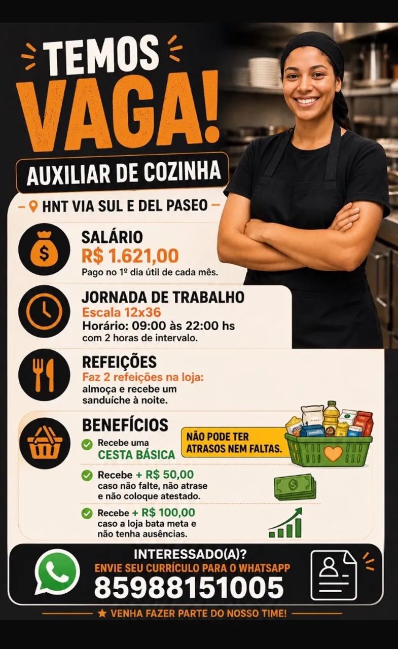 Auxiliar de cozinha 