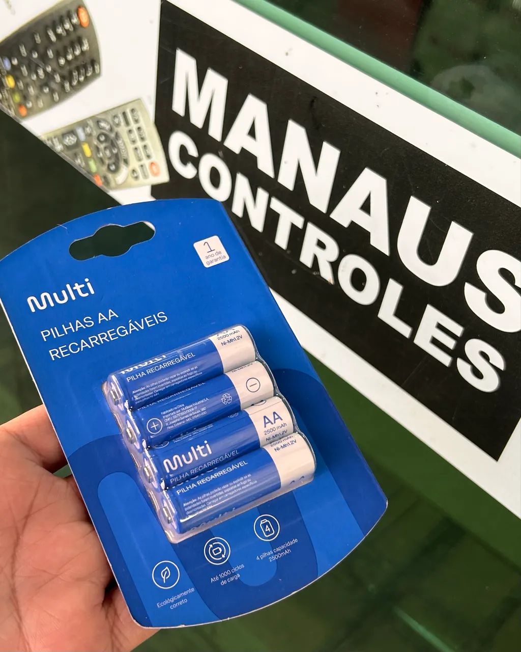 Pilhas Recarregáveis AA 2500 mAh Multi 4 Unidades 