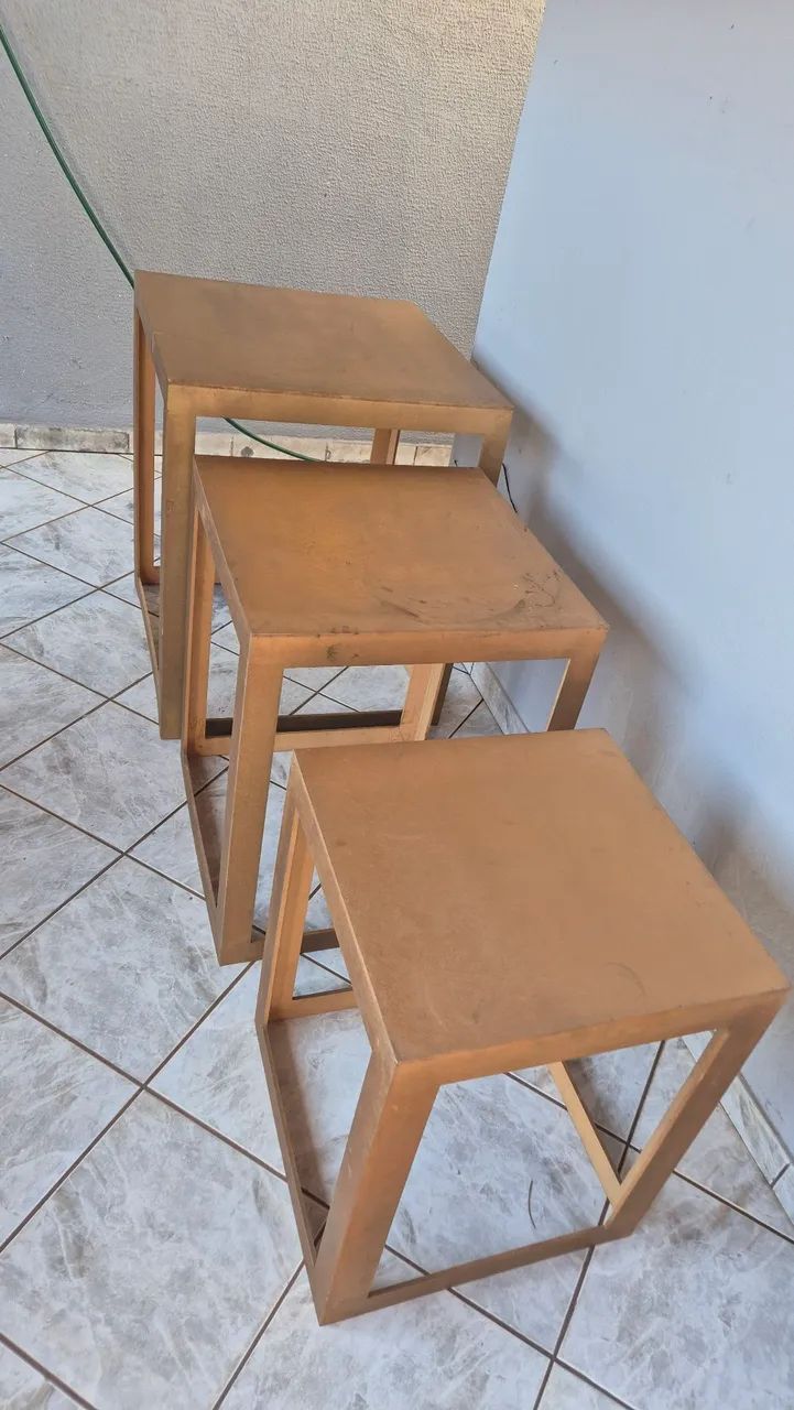 Conjunto 3 mesas de apoio - Foto 2