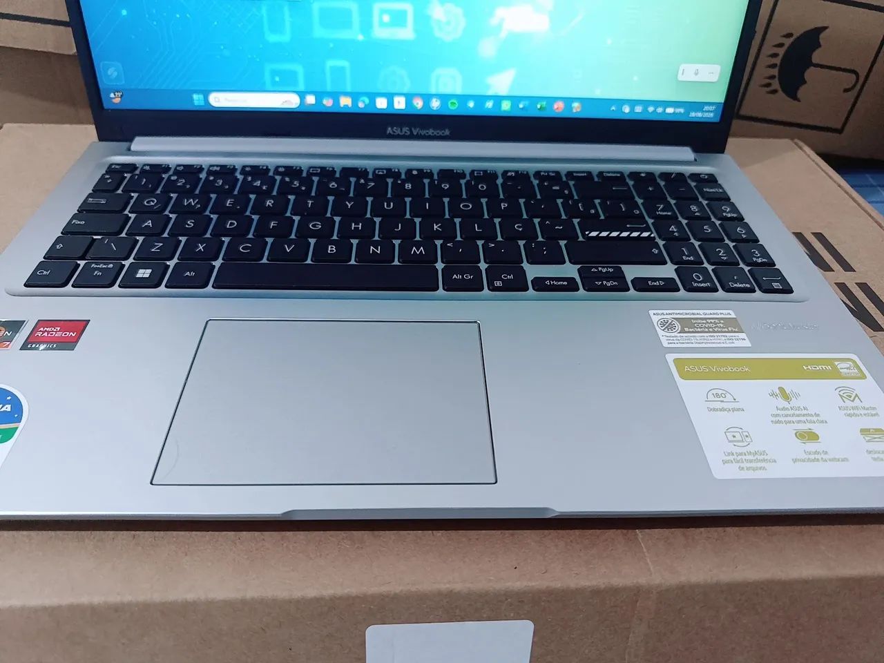 NOTEBOOK ASUS RYZEN 7 512GB SSD + 8GB RAM IMPECÁVEL - Foto 5