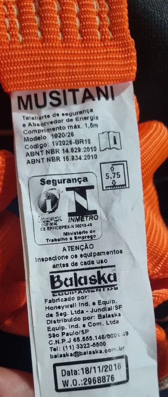 Talabarte de Segurança com Absorvedor e Ganchos  - Foto 2