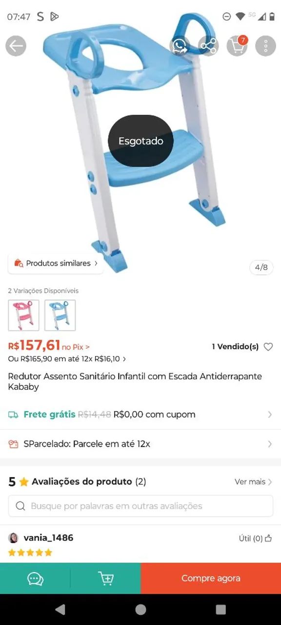 Acento redutor com escadinha infantil menino  - Foto 2