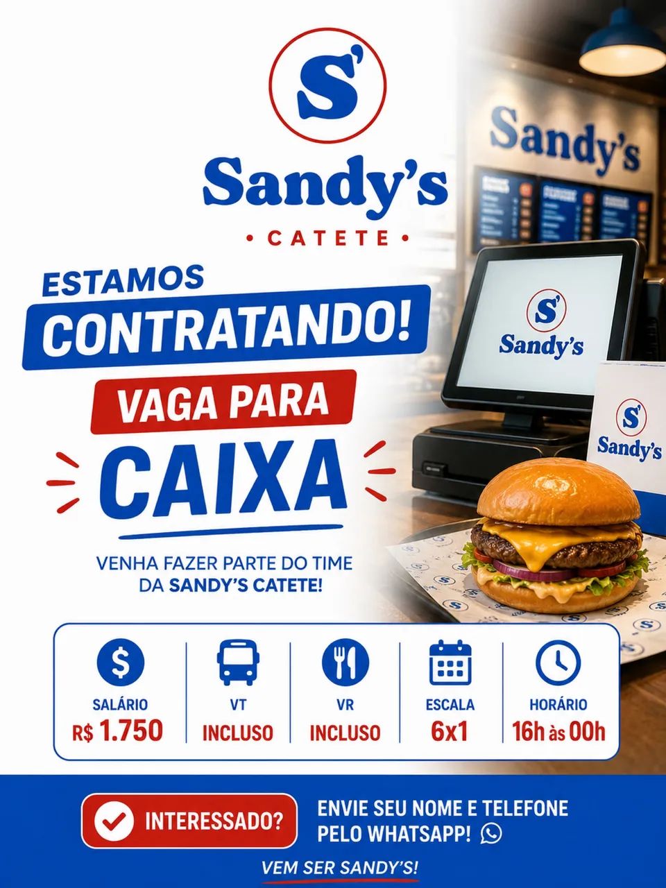 VAGA PARA CAIXA - CATETE