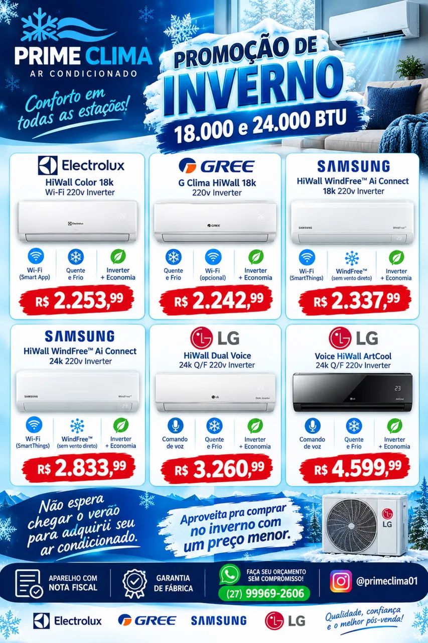 Ar Condicionado 9.000 a 24.000 Btu - Foto 2