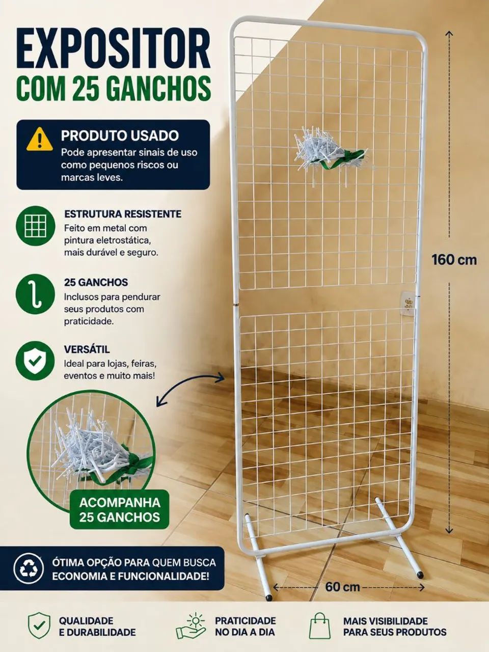 Expositor com 25 Ganchos  - Foto 2