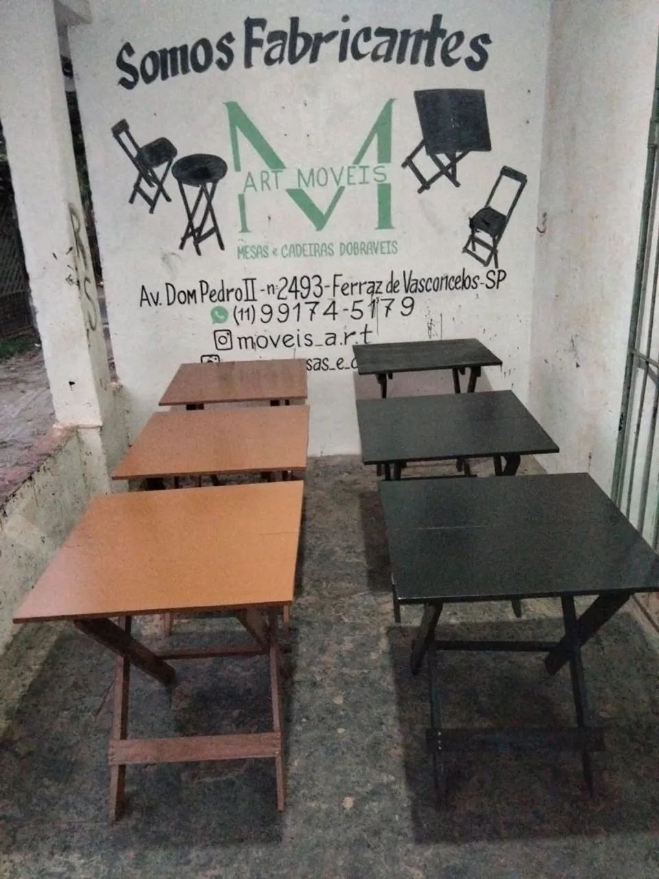 mesas  dobrável e cadeiras  - Foto 3