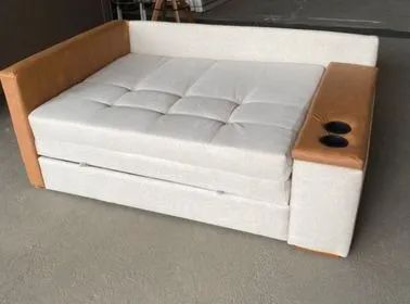 Sofá Cama com Baú e Porta Copos 1,59m - Promoção!! - Foto 4
