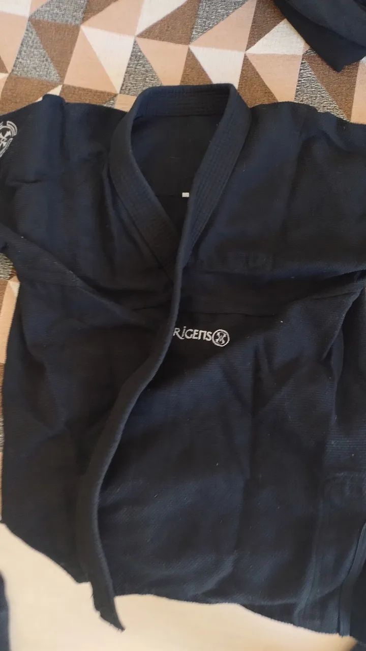 Kimono Jiu-jitsu preto A3 - Foto 4