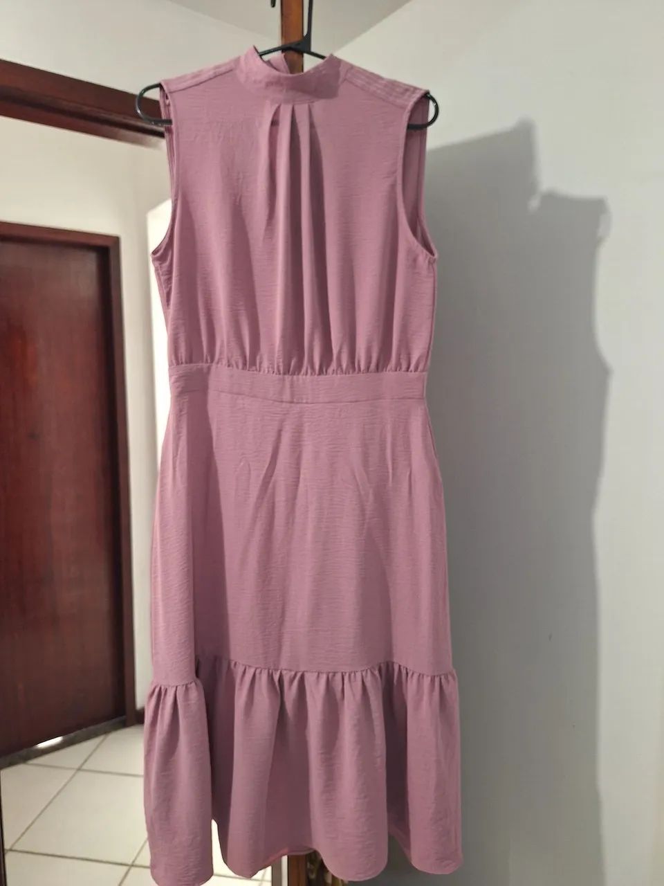 Vestido midi rosé P