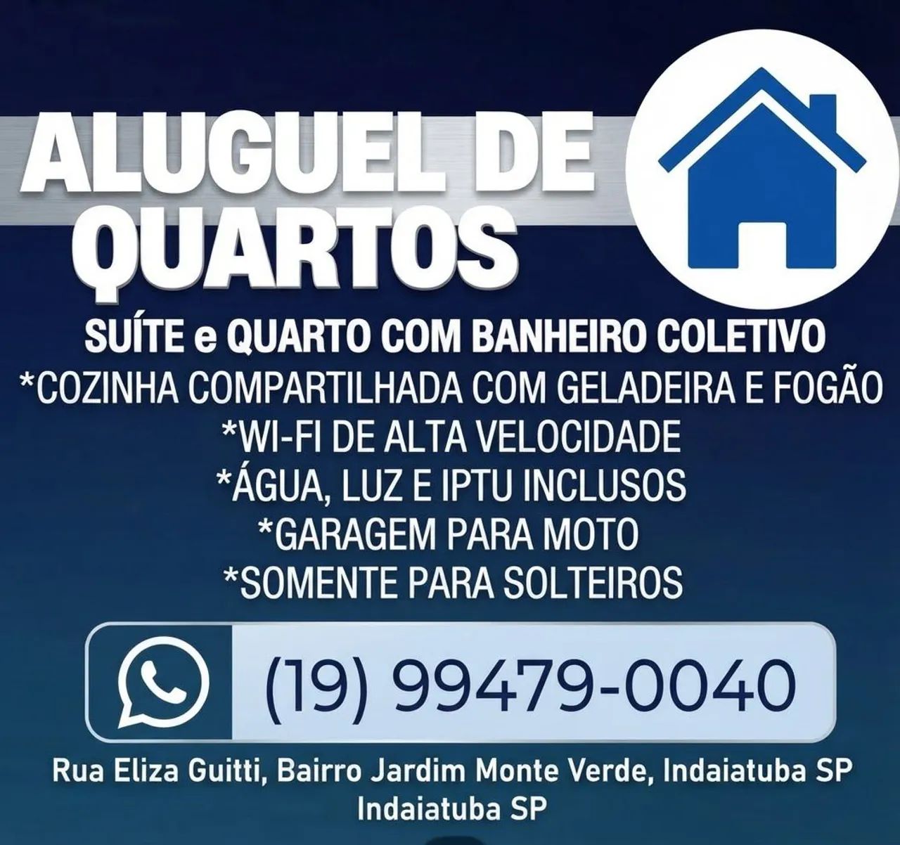 Aluguel de quartos 