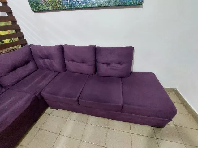 Sofa roxo de canto 2.12m x2.35m - Foto 4