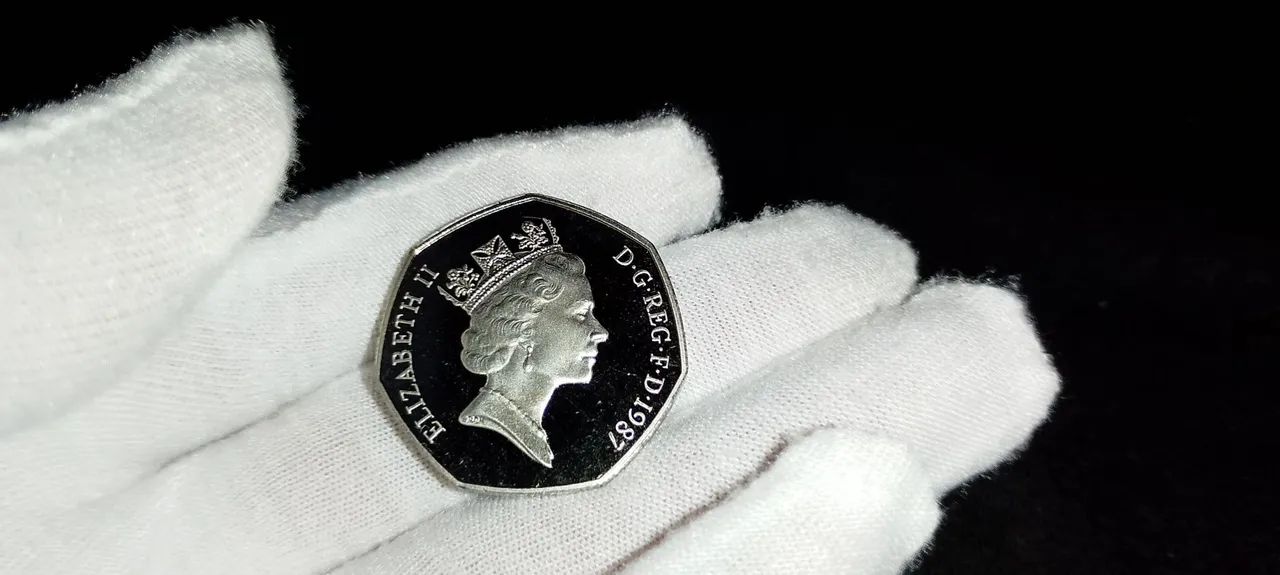 Moeda fifty pence 50 Elizabeth II proof - Foto 2